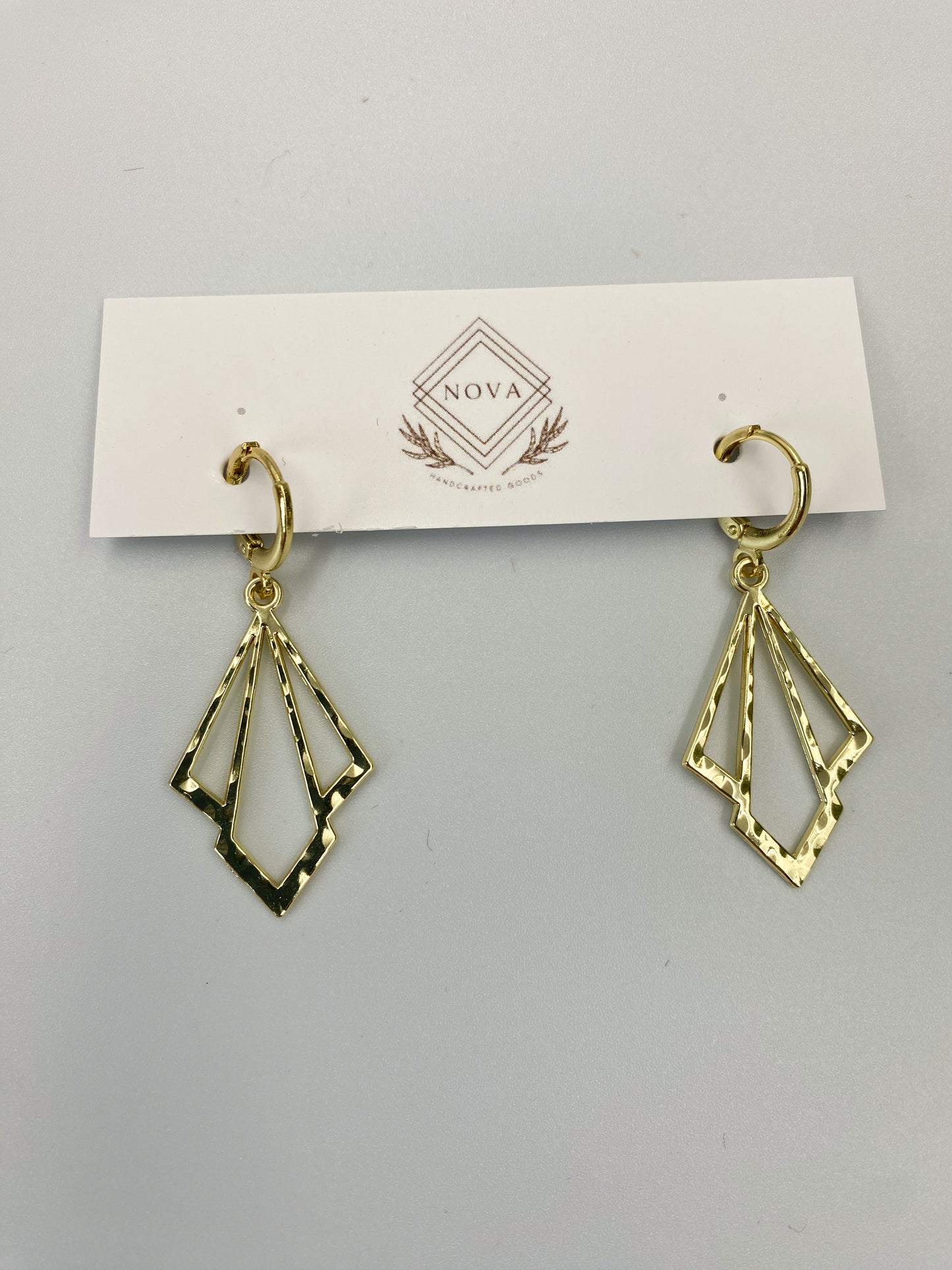Gold Geometric Ear Huggies