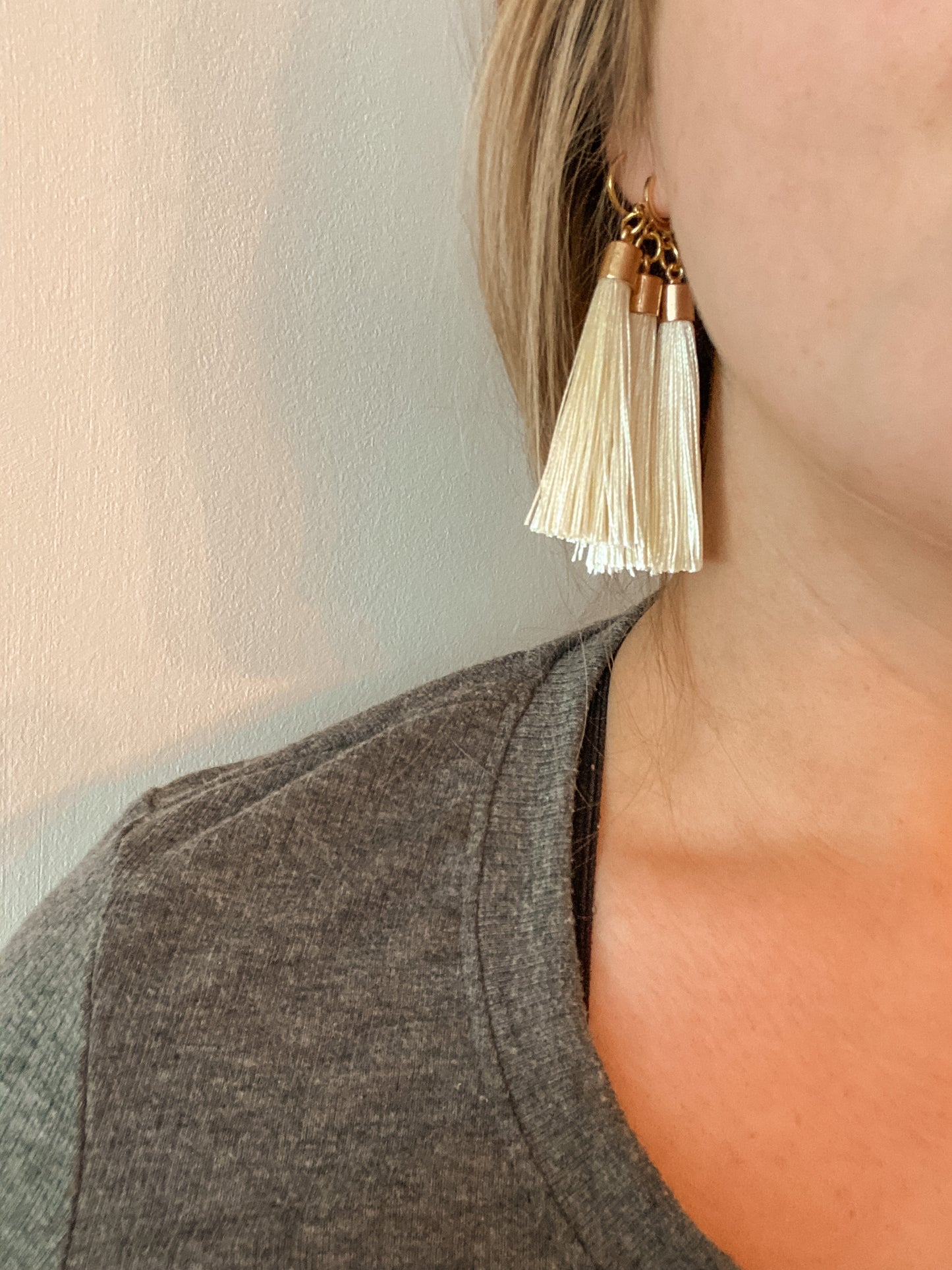 Triple Silk Fabric Ear Huggies
