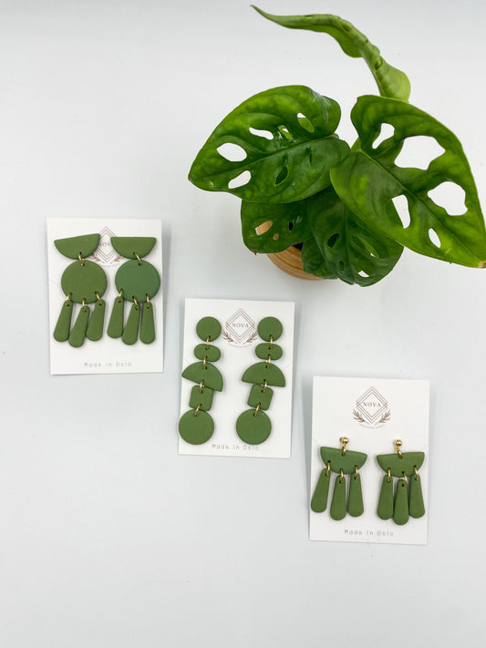 Assorted Green Clay Earrings