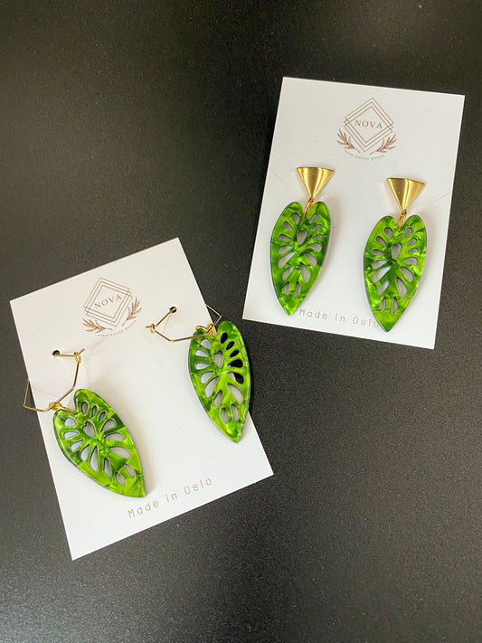 Acrylic Leaf Earrings